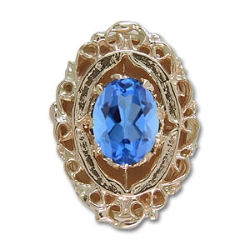 rk725 Blue Topaz Bracelet Slide 